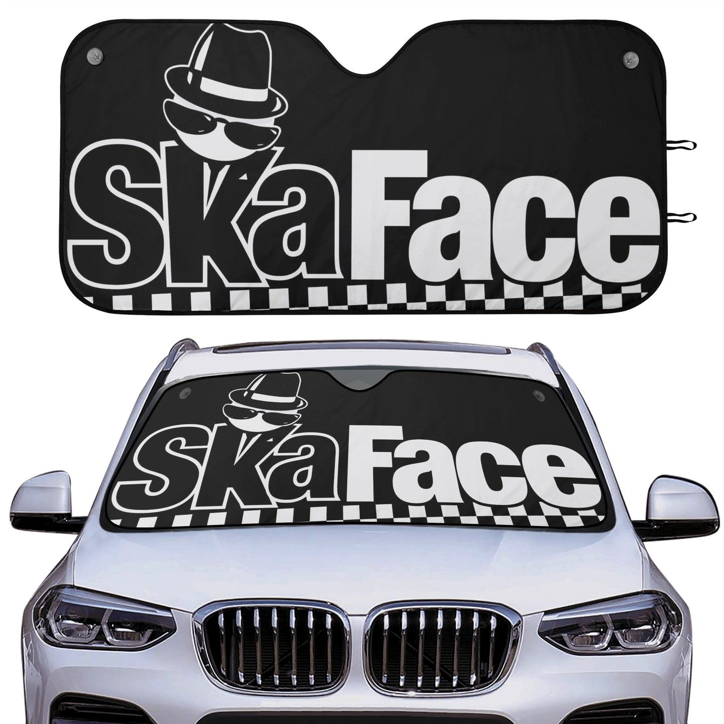 Ska Face Car Sunshade